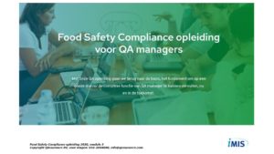 Food Safety Compliance opleiding presentatie dag 3