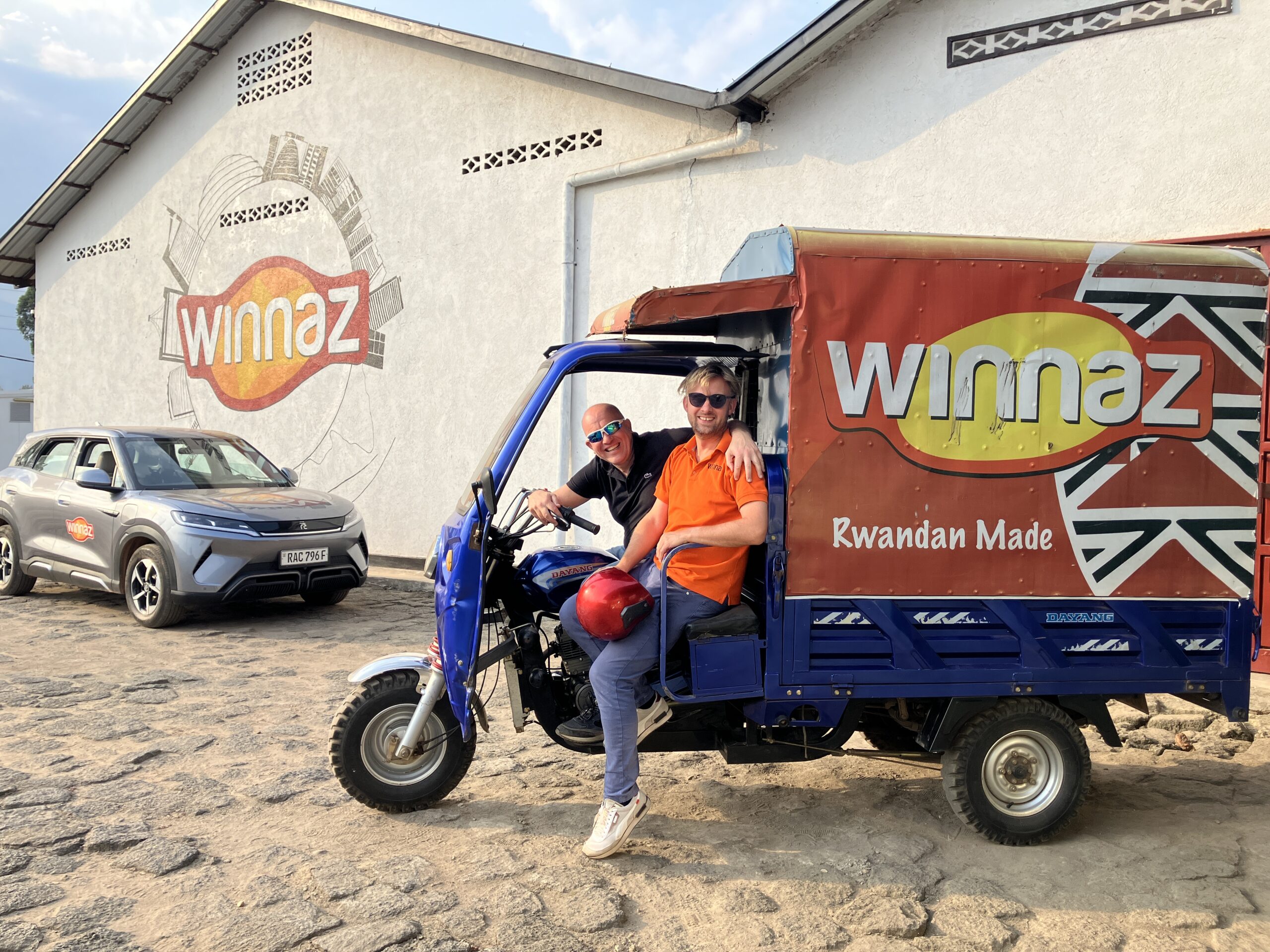 Thijs en Cees in Rwanda