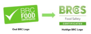 Old versus new BRC Food logo