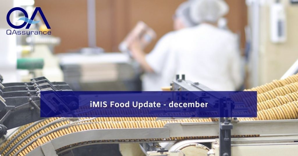iMIS Food update december