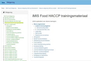 iMIS HACCP Trainingsmateriaal
