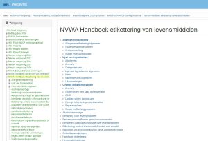 iMIS NVWA Handboek etikettering van levensmiddelen