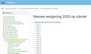 iMIS Nieuwe wetgeving op rubriek