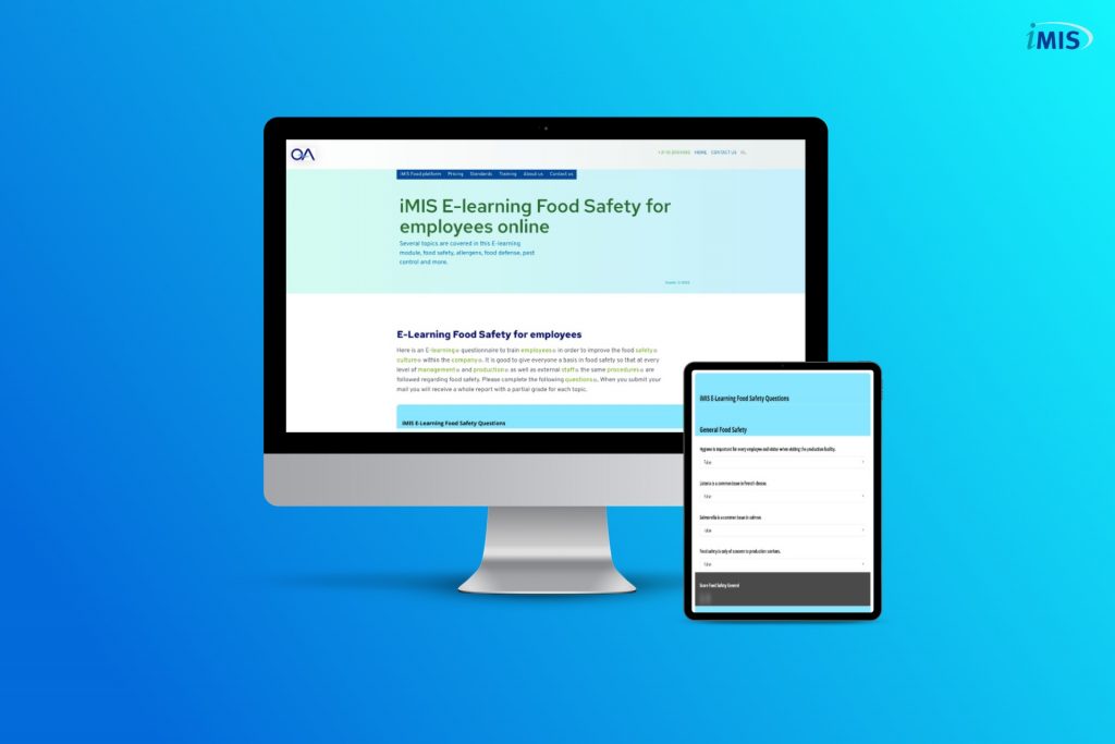 iMIS Mock UP E-learning food safety for employees online
